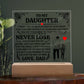 TO MY DAUGHTER PROMISE SQUARE ACRYLIC PLAQUE