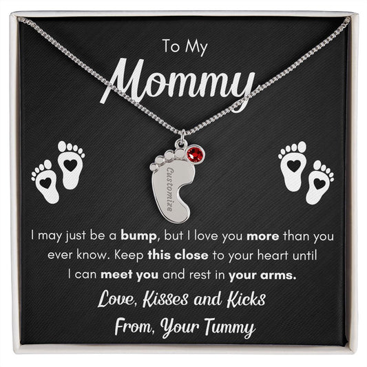 BABY FEET NECKLACE GIFT SET