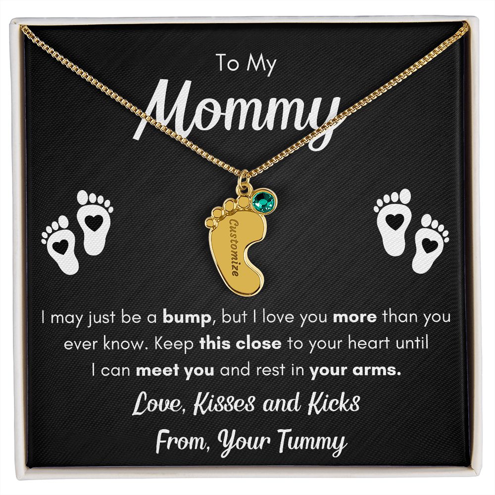 BABY FEET NECKLACE GIFT SET