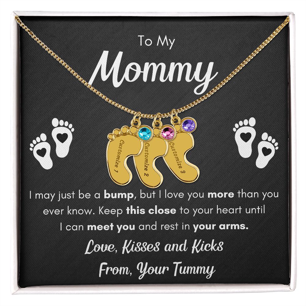 BABY FEET NECKLACE GIFT SET