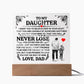 TO MY DAUGHTER PROMISE SQUARE ACRYLIC PLAQUE