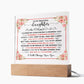 TO MY BEAUTIFUL DAUGHTER SQUARE ACRYLIC PLAQUE