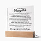 TO MY DAUGHTER CHAPTERS SQUARE PLAQUE