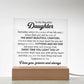 TO MY DAUGHTER CHAPTERS SQUARE PLAQUE