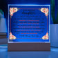 TO MY BEAUTIFUL DAUGHTER SQUARE ACRYLIC PLAQUE