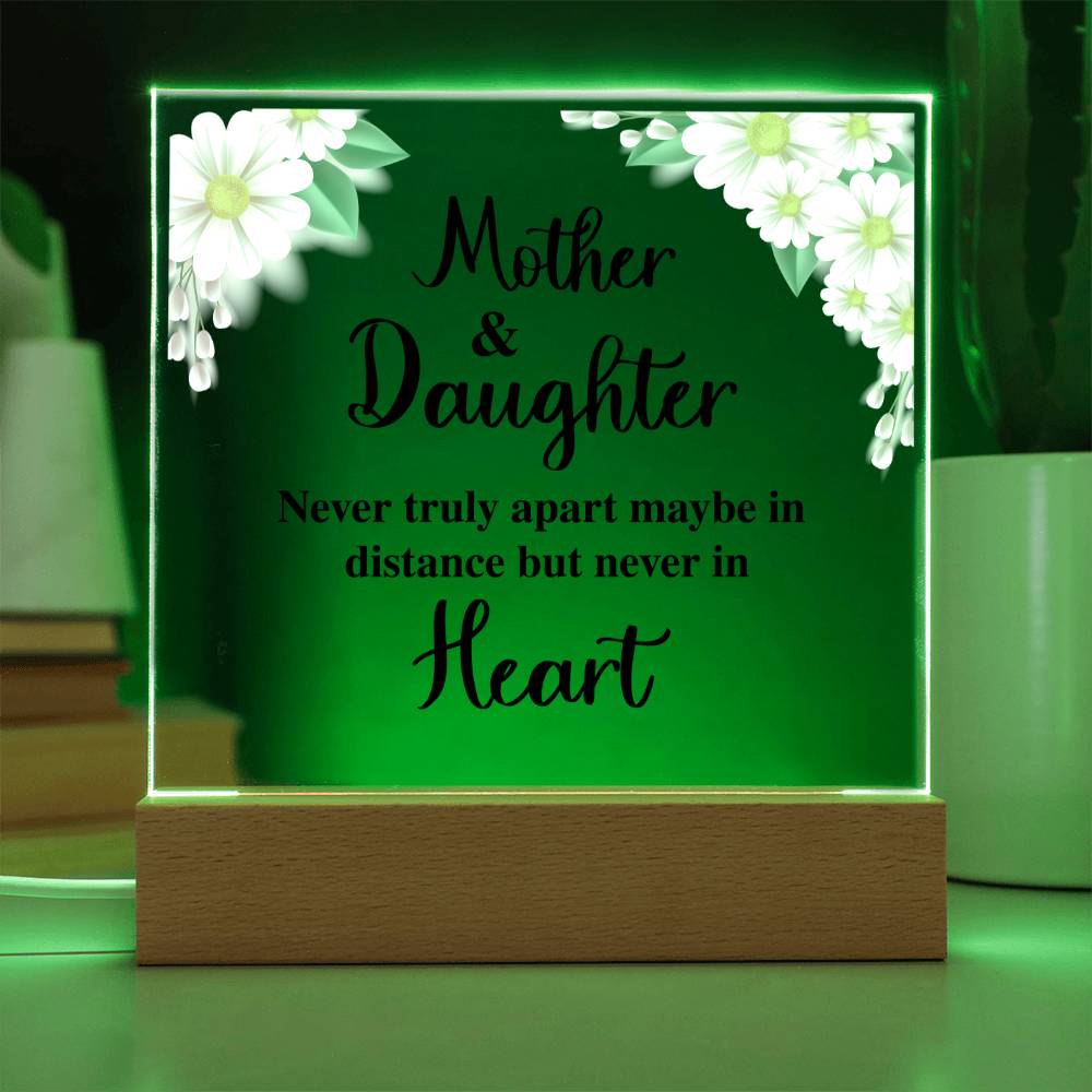 TO MY DAUGHTER DISTANCE SQUARE ACRYLIC PLAQUE