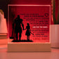 TO MY DAUGHTER VIKING SQUARE ACRYLIC PLAQUE