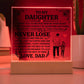 TO MY DAUGHTER PROMISE SQUARE ACRYLIC PLAQUE