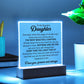 TO MY DAUGHTER CHAPTERS SQUARE PLAQUE