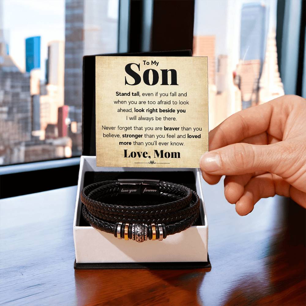TO MY SON STAND TALL BRACELET
