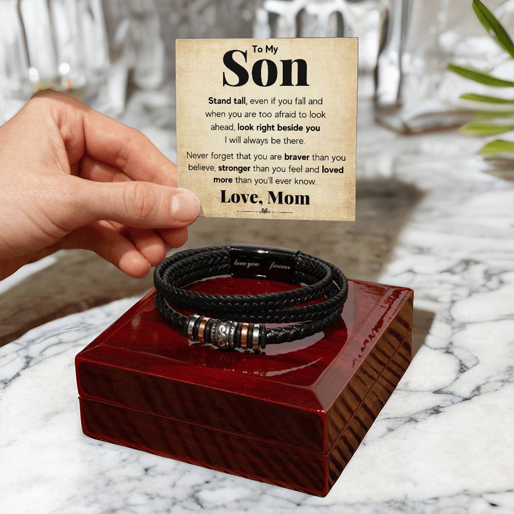 TO MY SON STAND TALL BRACELET