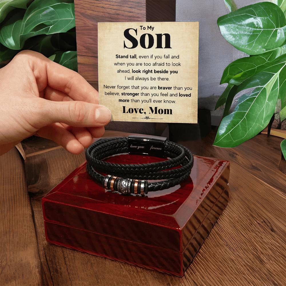 TO MY SON STAND TALL BRACELET