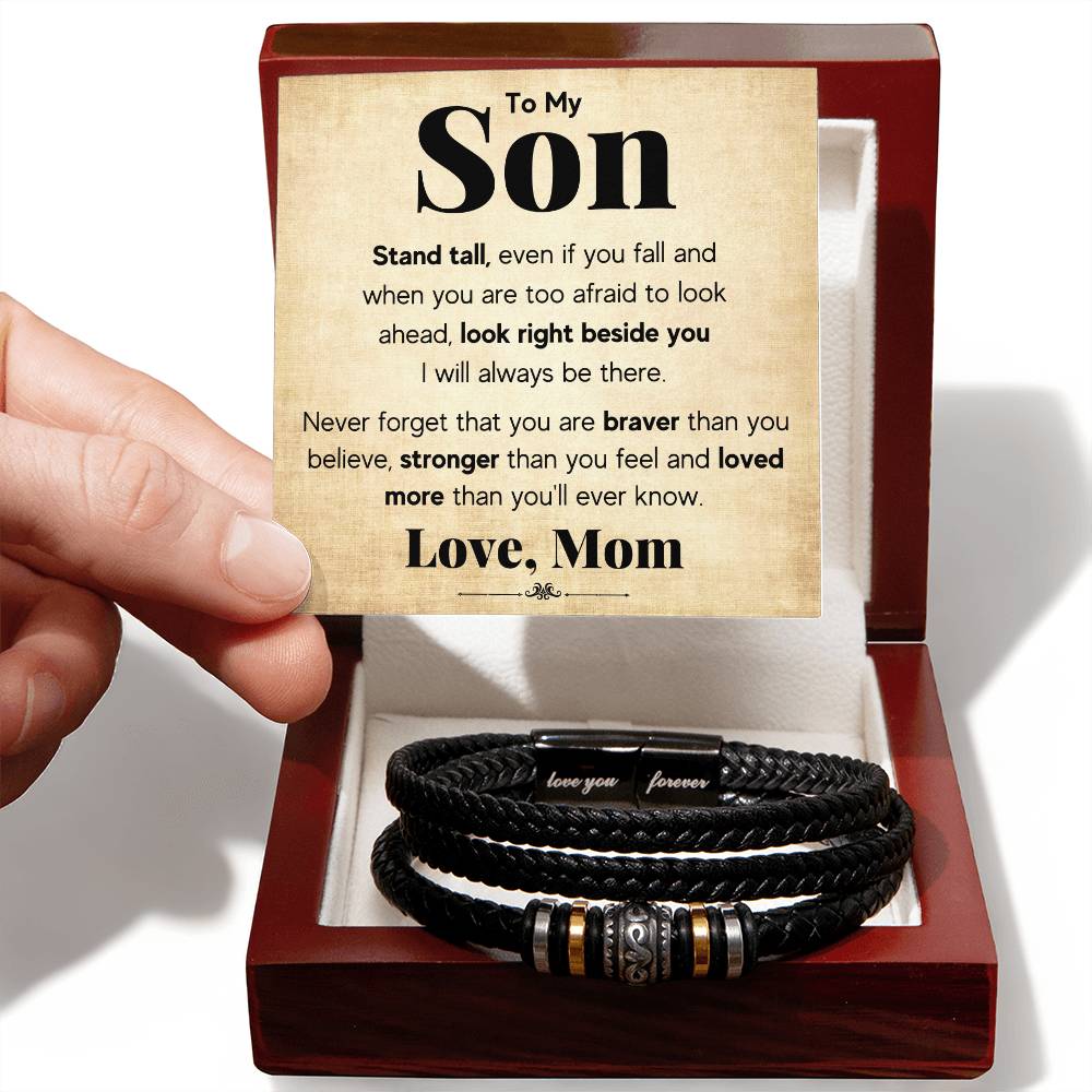 TO MY SON STAND TALL BRACELET