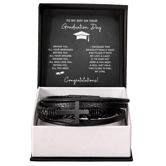 TO MY BOY GRADUATION DREAMS CROSS BRACELET