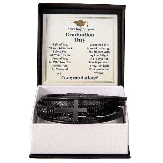 TO MY BOY GRADUATION MEMORIES CROSS BRACELET