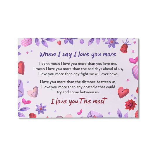 I LOVE YOU THE MOST GALLERY WRAPPED CANVA
