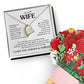 TO MY WIFE THROUGH MY EYES FOREVER NECKLACE + BOUQUET FLOWER