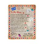 TO MY MOM THANK YOU SHERPA FLEECE BLANKET