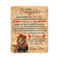 TO MY DAUGHTER THIS OLD LION SHERPA FLEECE BLANKET - 2
