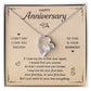 HAPPY ANNIVERSARY LAST EVERYTHING FOREVER LOVE NECKLACE