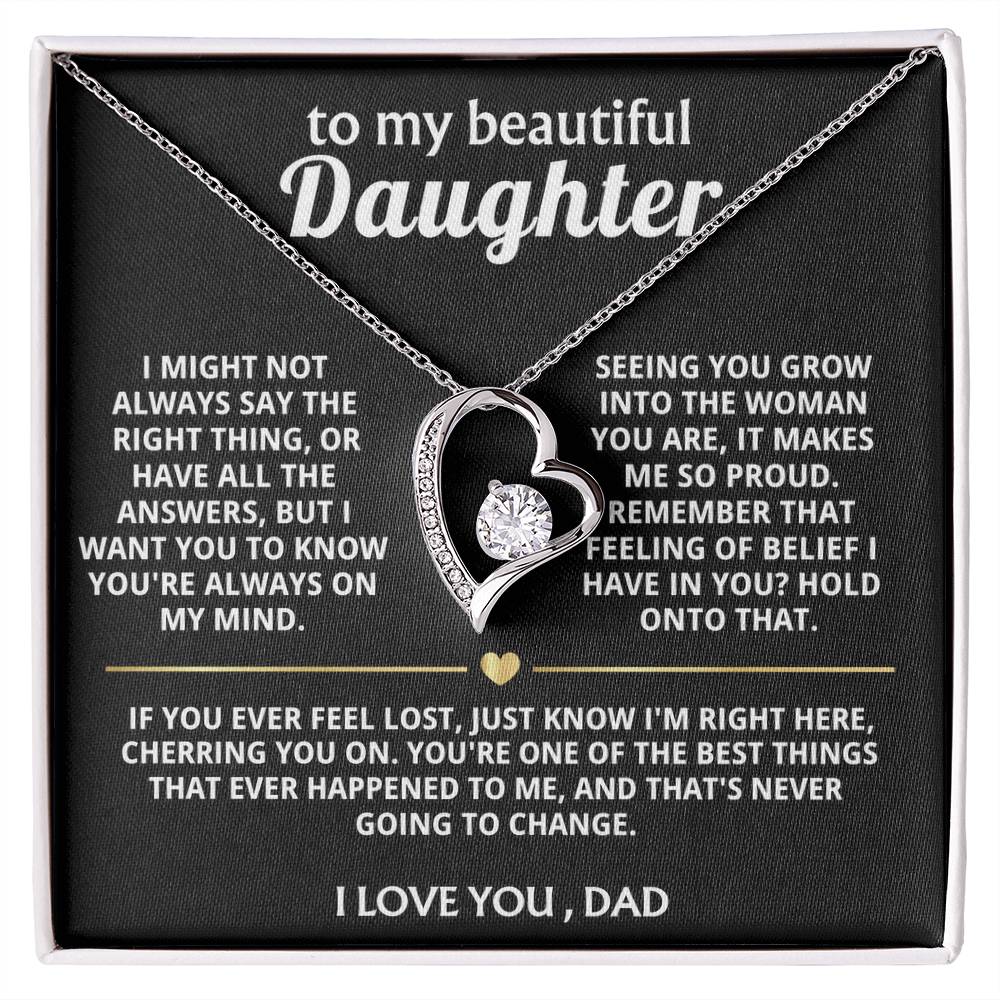 To My Beautiful Daughter, I'm always here cheering you on.