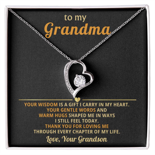 To my Grandma, your wisdom is a gift I carry in my heart - From Grandson