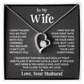 TO MY WIFE FIRST LOVE FOREVER LOVE NECKLACE GIFT SET