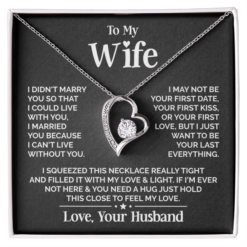 TO MY WIFE FIRST LOVE FOREVER LOVE NECKLACE GIFT SET