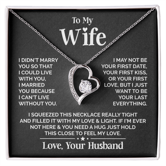 TO MY WIFE FIRST LOVE FOREVER LOVE NECKLACE GIFT SET