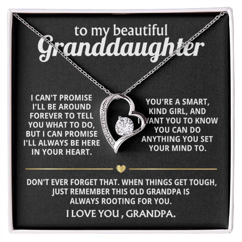 To My Granddaughter, I'll always be in your heart.