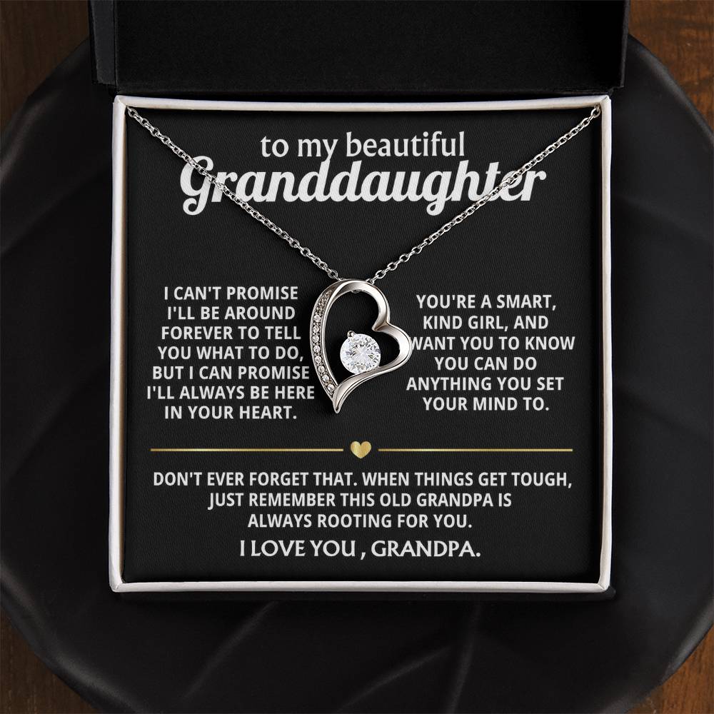 To My Granddaughter, I'll always be in your heart.