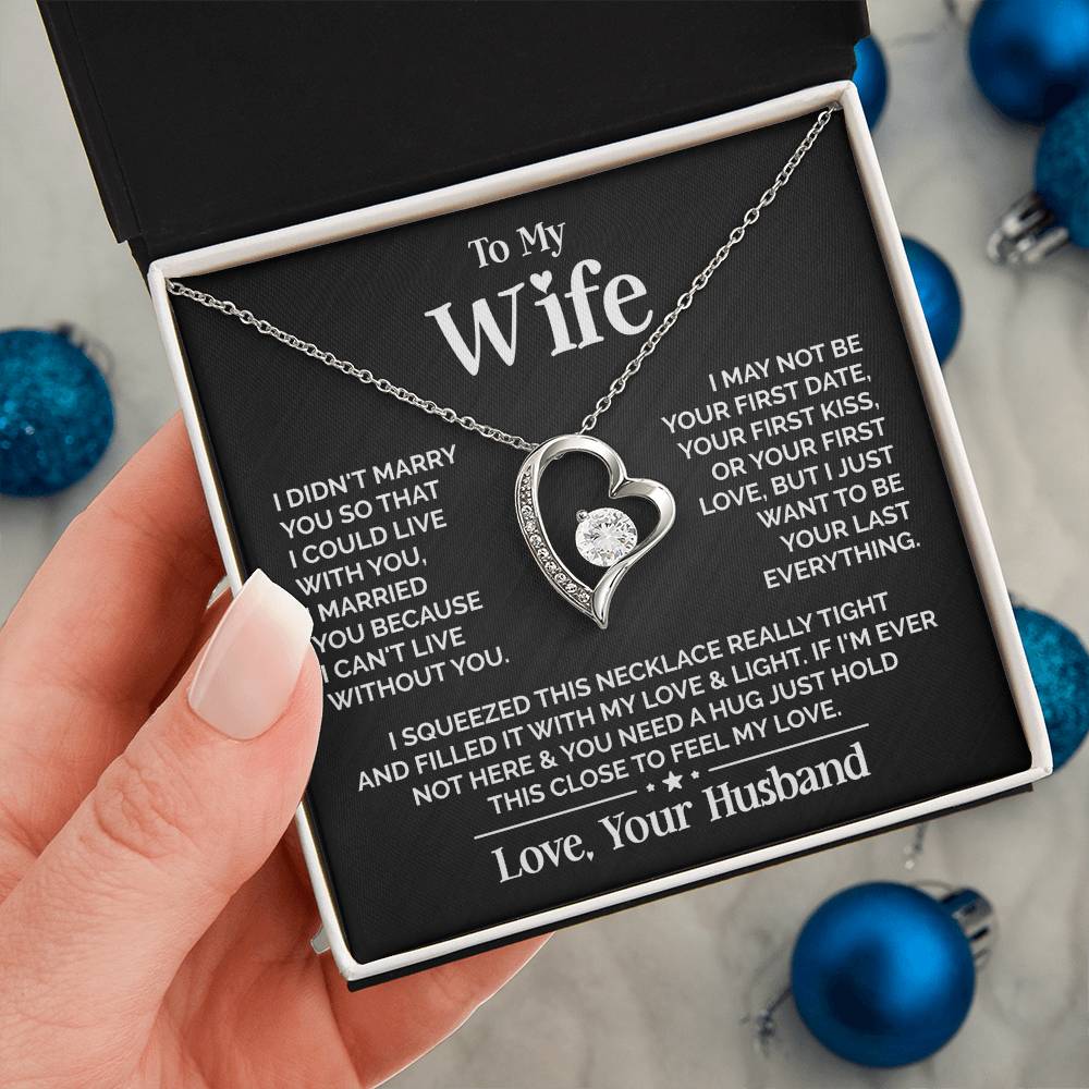 TO MY WIFE FIRST LOVE FOREVER LOVE NECKLACE GIFT SET