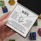 TO MY WIFE CHOICE FOREVE LOVE NECKLACE