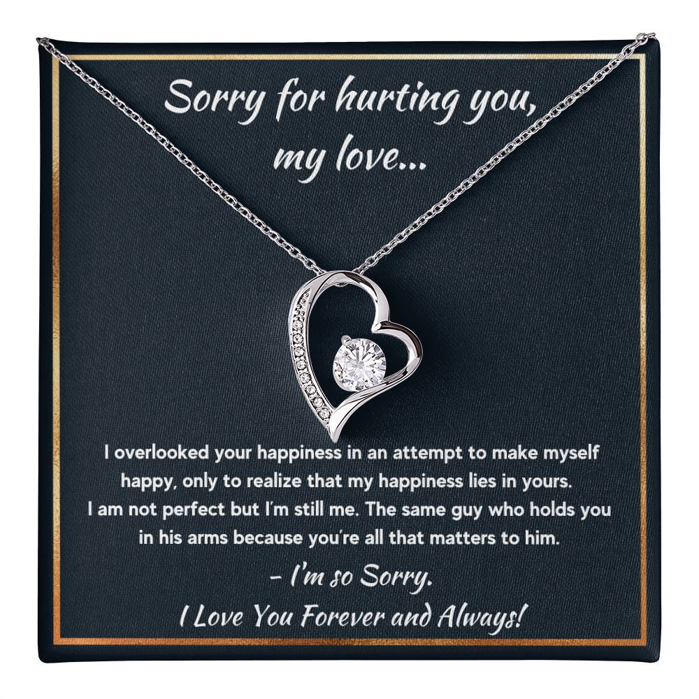 I'M SORRY HAPPINESS FOREVER LOVE NECKLACE GIFT SET