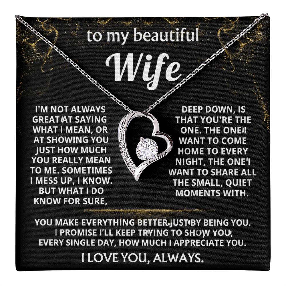 To My Wife, You make my world better.