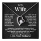 TO MY WIFE FIRST LOVE FOREVER LOVE NECKLACE GIFT SET