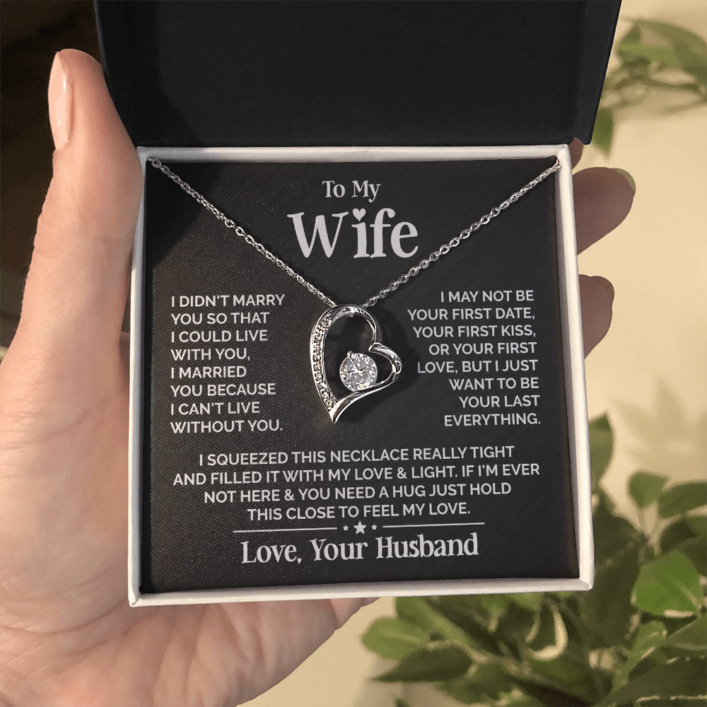 TO MY WIFE FIRST LOVE FOREVER LOVE NECKLACE GIFT SET