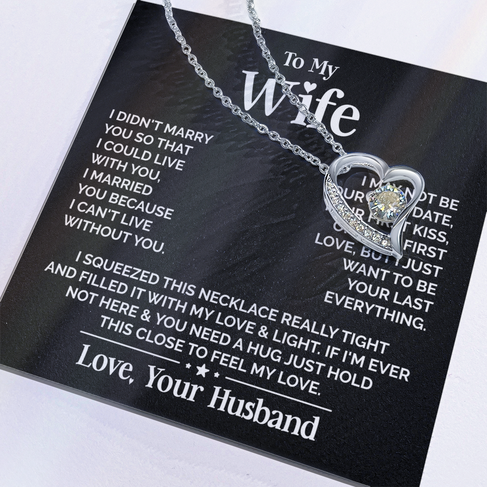 TO MY WIFE FIRST LOVE FOREVER LOVE NECKLACE GIFT SET