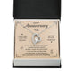 HAPPY ANNIVERSARY LAST EVERYTHING FOREVER LOVE NECKLACE