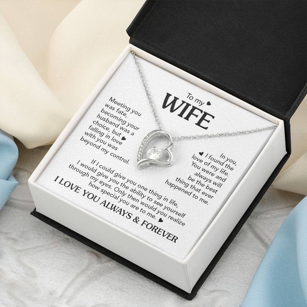 TO MY WIFE CHOICE FOREVE LOVE NECKLACE
