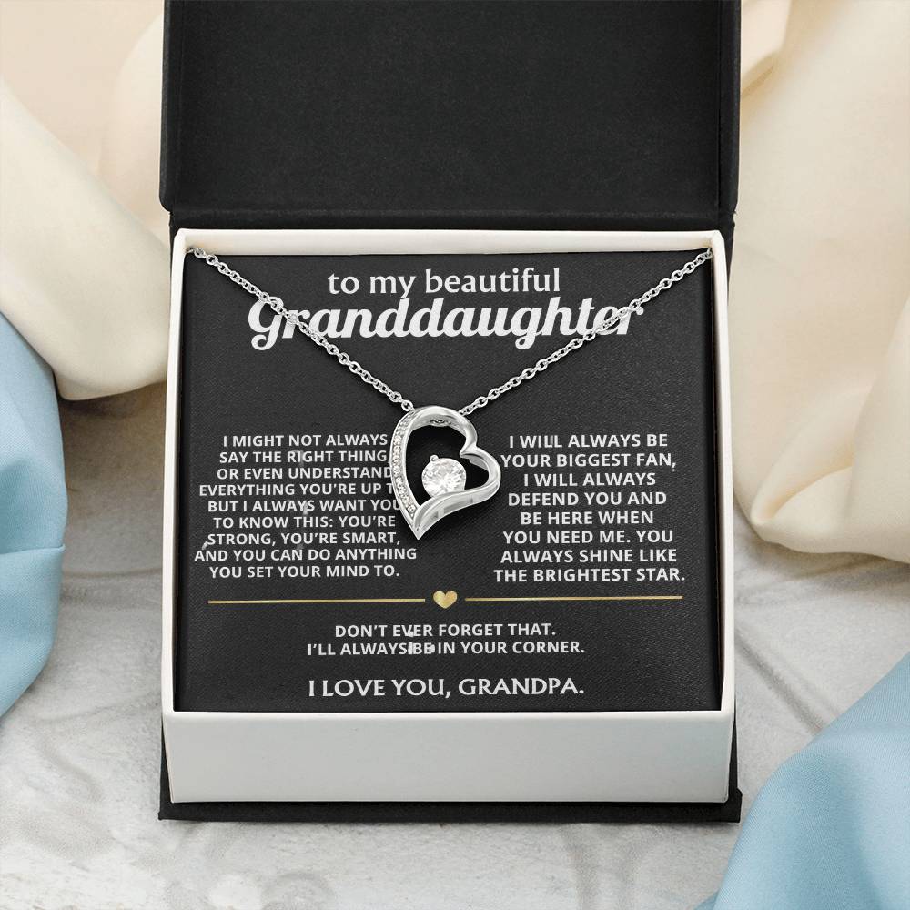 To My Wonderful Granddaughter, I'll always be in your corner.