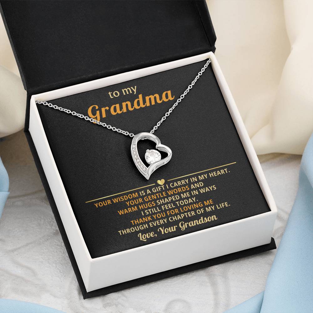 To my Grandma, your wisdom is a gift I carry in my heart - From Grandson