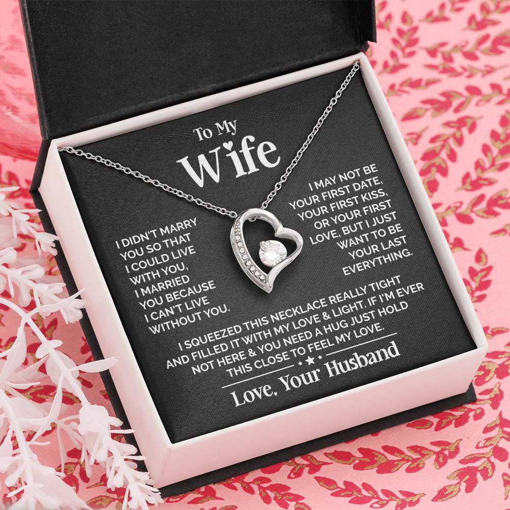 TO MY WIFE FIRST LOVE FOREVER LOVE NECKLACE GIFT SET