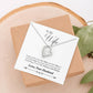 TO MY WIFE LAST EVERYTHING FOREVER LOVE NECKLACE GIFT SET