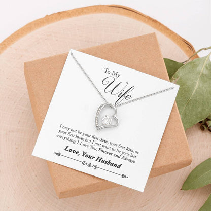 TO MY WIFE LAST EVERYTHING FOREVER LOVE NECKLACE GIFT SET