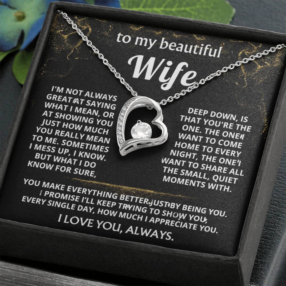 To My Wife, You make my world better.