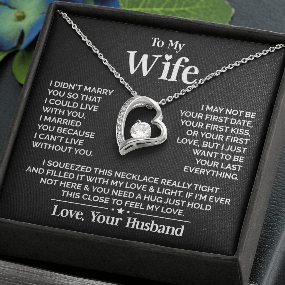 TO MY WIFE FIRST LOVE FOREVER LOVE NECKLACE GIFT SET