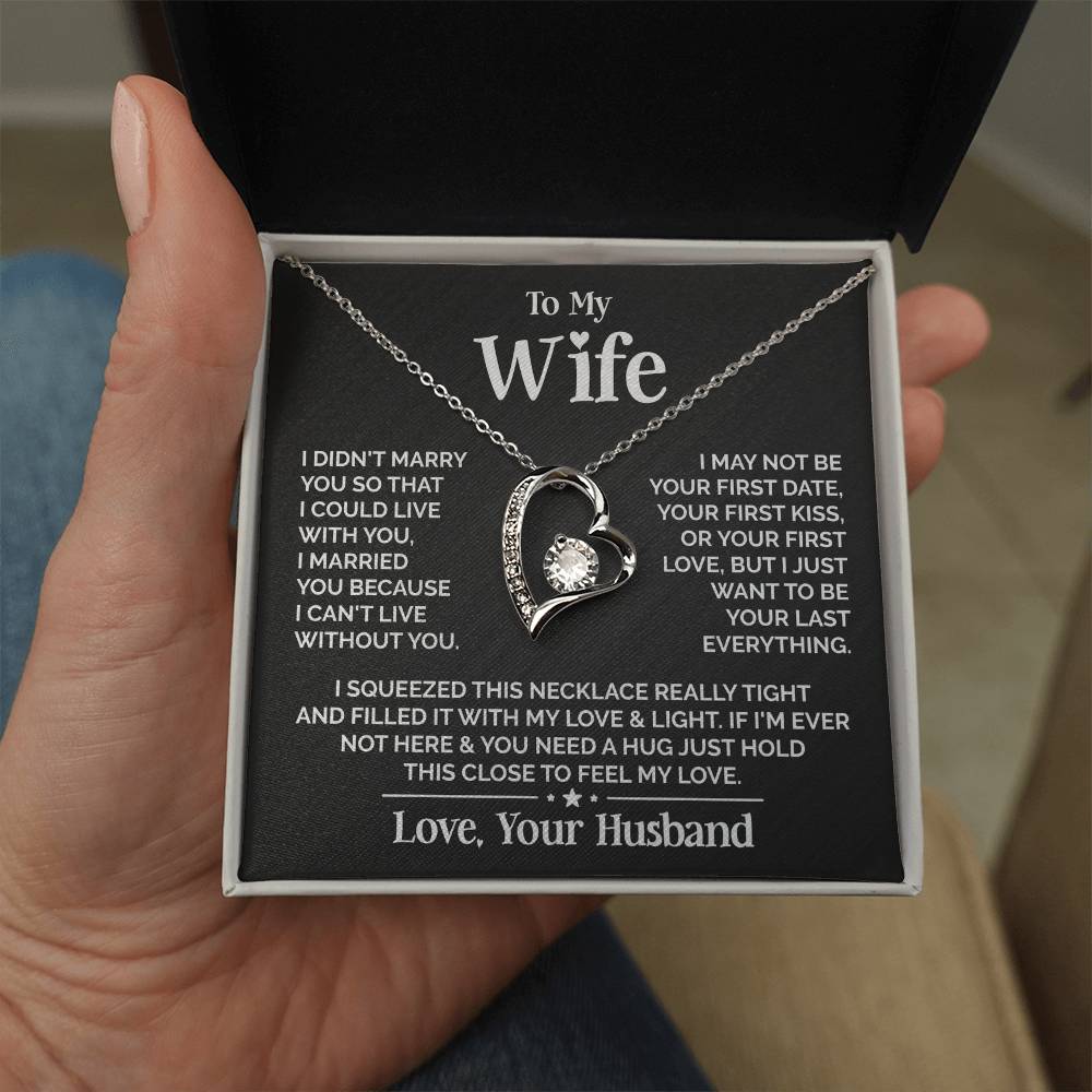 TO MY WIFE FIRST LOVE FOREVER LOVE NECKLACE GIFT SET