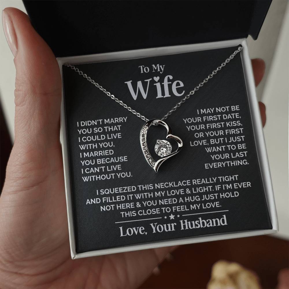 TO MY WIFE FIRST LOVE FOREVER LOVE NECKLACE GIFT SET