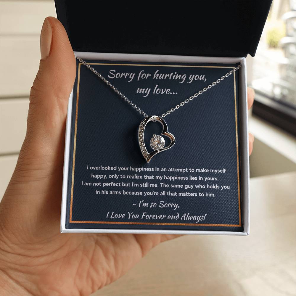 I'M SORRY HAPPINESS FOREVER LOVE NECKLACE GIFT SET